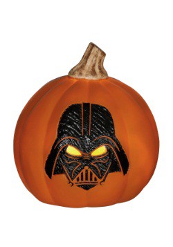 Calabaza naranja con luz Darth Vader de Star Wars