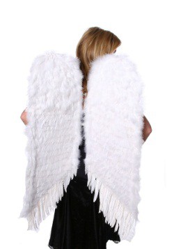 Alas de ángel grandes de plumas blancas