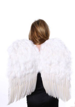 Alas medianas de ángel de plumas de color blanco