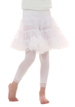 Crinolina infantil blanca hasta la rodilla