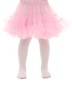 Crinolina a la rodilla color rosa para niños pequeños