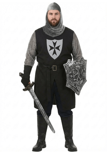 Disfraz de caballero negro talla extra