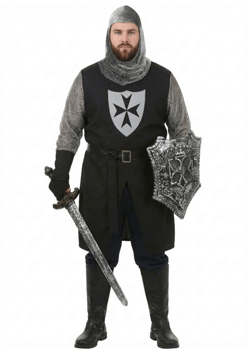 Disfraz de caballero negro talla extra