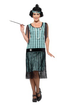 Disfraz Coco Flapper menta de los años 20 para mujer