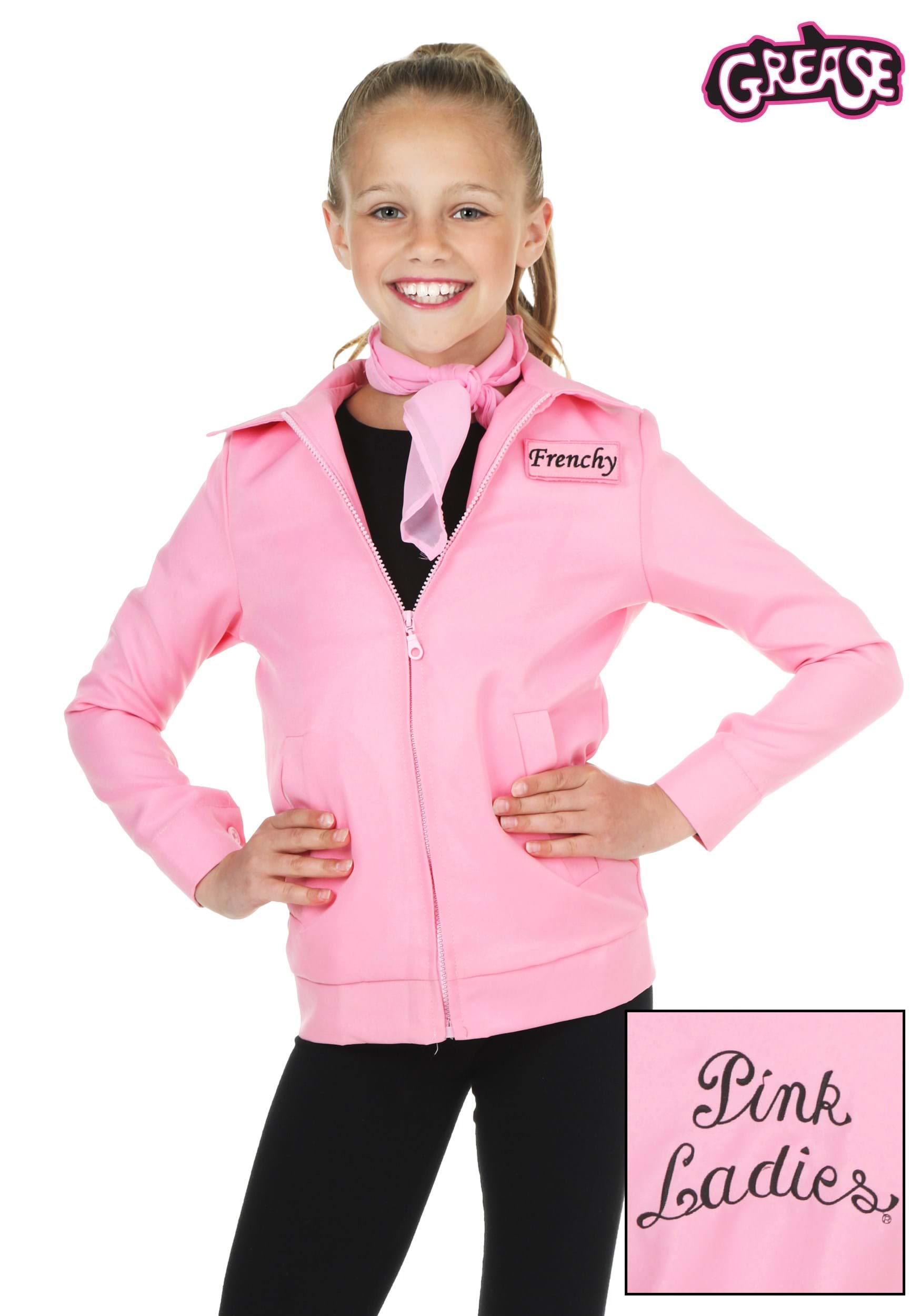 Disfraz de Grease Chaqueta Pink Ladies para niña