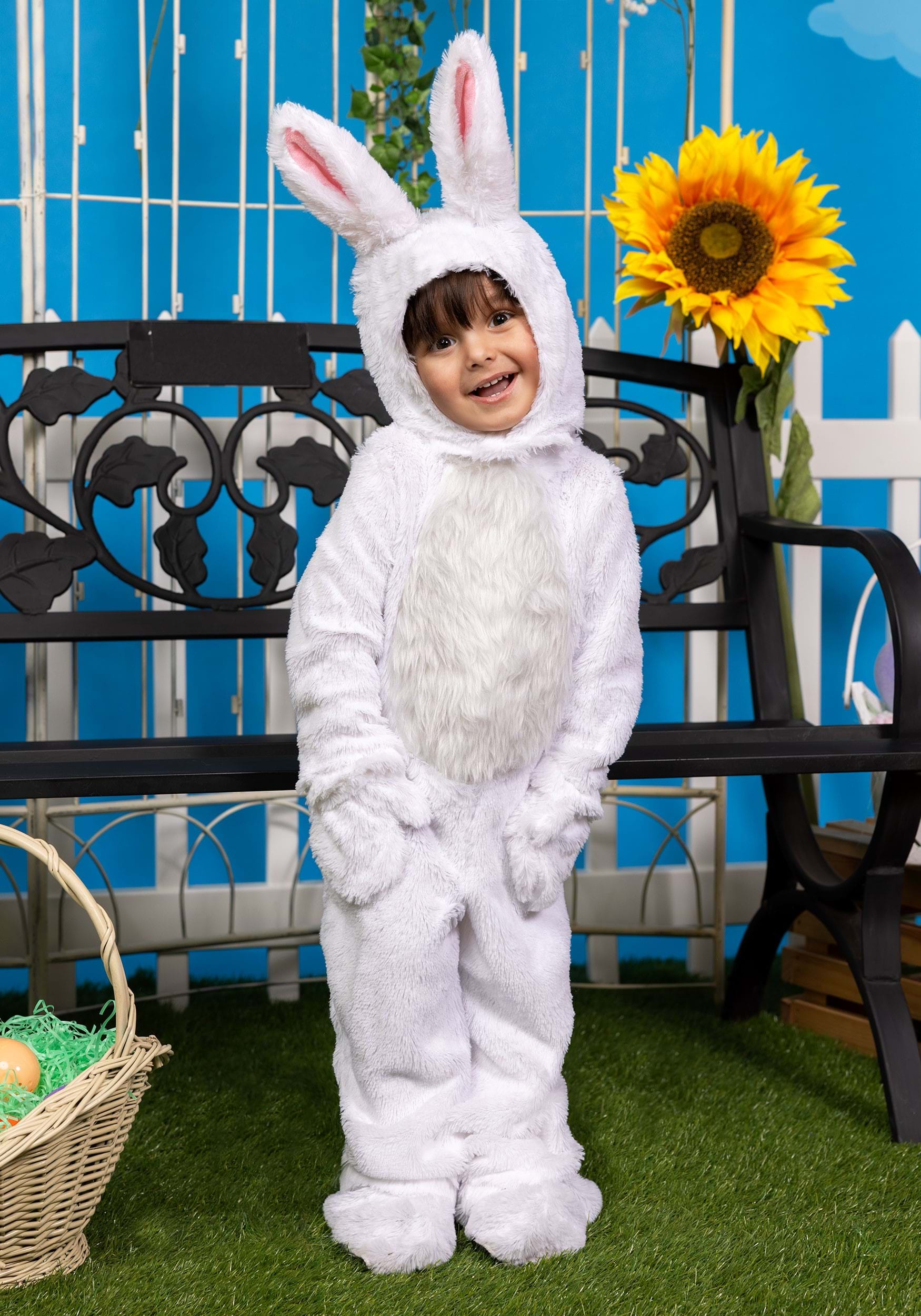 capturar Caso Wardian hacha Vestido conejo blanco con cara abierta para niños pequeños