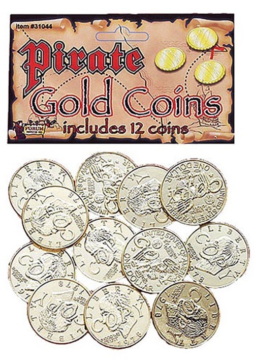 Monedas de oro de pirata