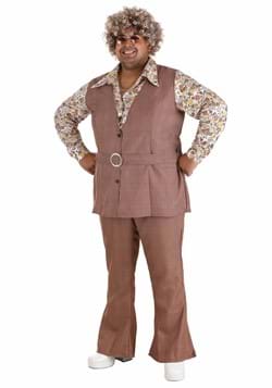 Disfraz chaleco de los 70 talla extra para hombre