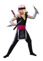 Disfraz de ninja del arco iris para niña