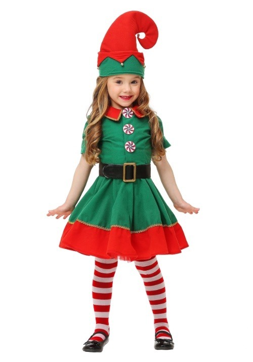 Disfraz de duende navideño para niños pequeños