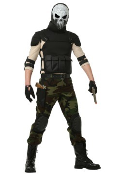 Disfraz de hombre militar cráneo