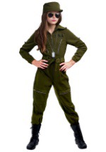 Disfraz de traje de ejército de niñas