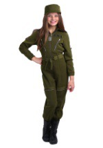 Disfraz de traje de ejército de niñas