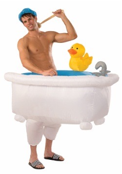 Disfraz inflable de hombre en la bañera para adulto