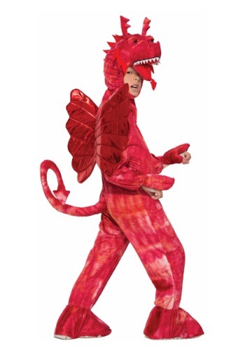 Disfraz infantil de dragón rojo