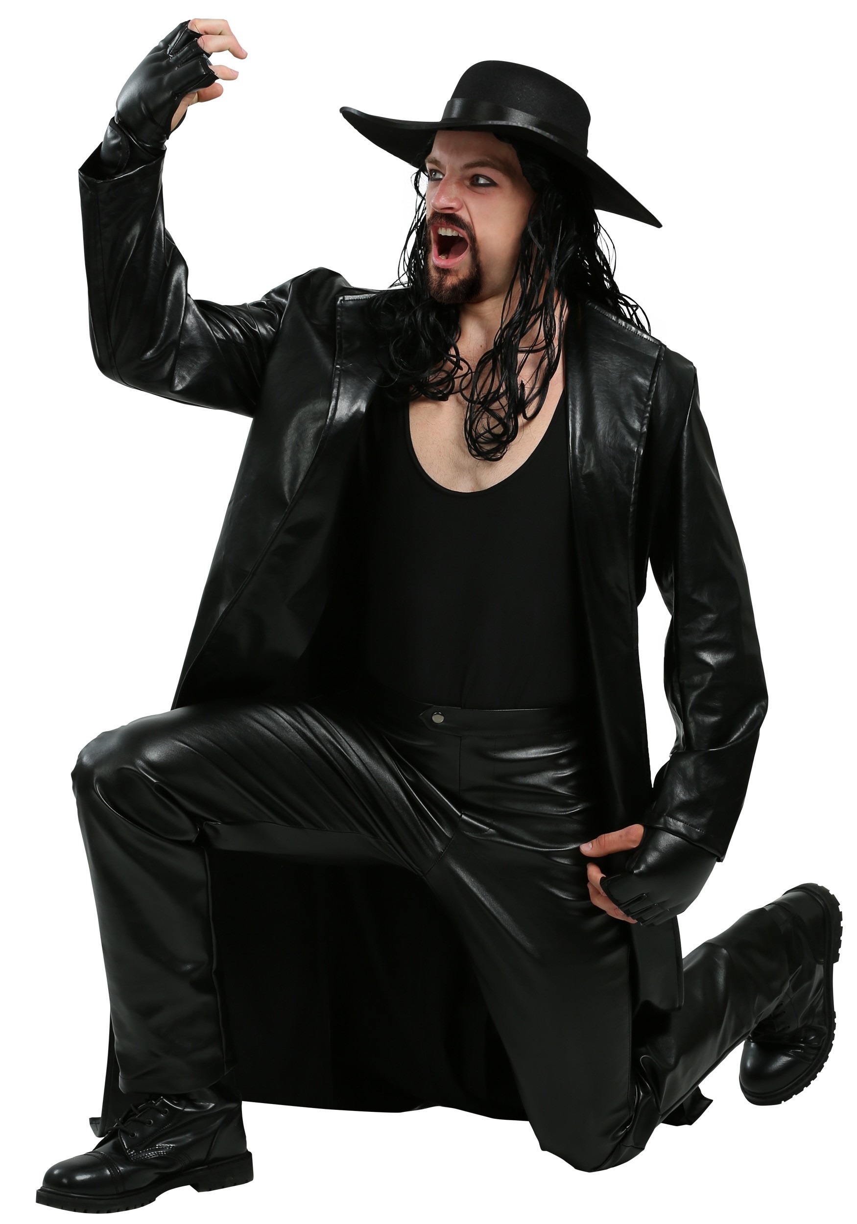  Disfraz de picadura de WWE premium para hombre, plumero negro y  camisa - M : Ropa, Zapatos y Joyería