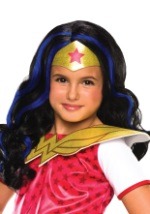 Peluca de la Mujer Maravilla de DC Superhero Girls