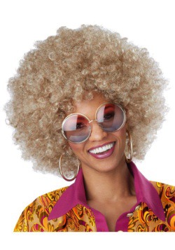 Peluca afro rubia sucia
