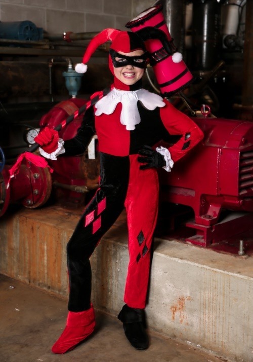 Disfraz mameluco de Harley Quinn para niños