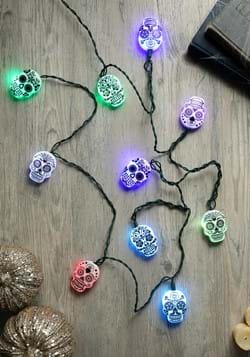 Juego de luz de calavera de azúcar