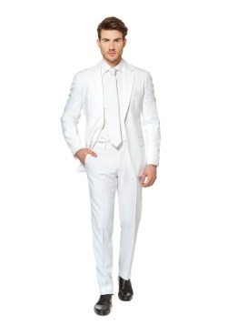 Traje caballero blanco de los hombres