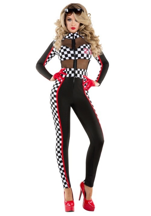 Disfraz para mujer de piloto de carreras