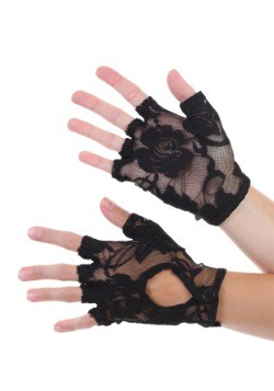 Guantes de encaje sin dedos