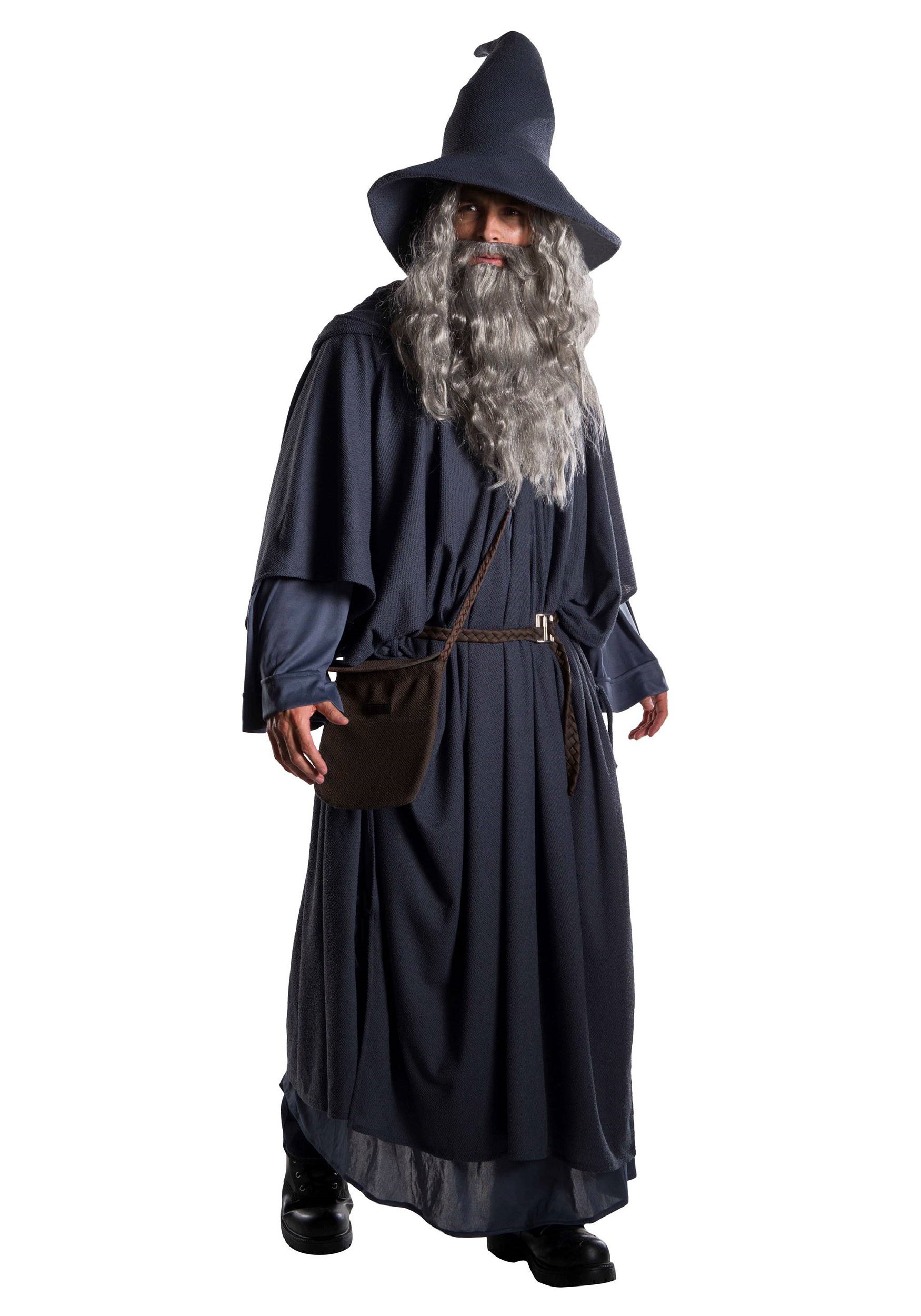 Túnica Capa Gandalf asistente Gris Talla Adulto Sofisticado Vestido Halloween Disfraz