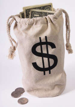 Saco de dinero del banco