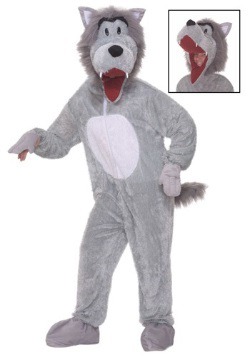 Disfraz de lobo de cuento de felpa
