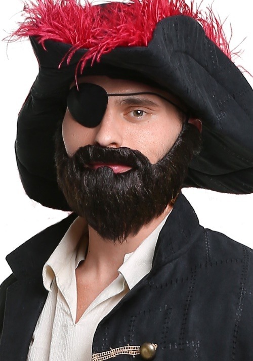 Barba de pirata rufián para adulto