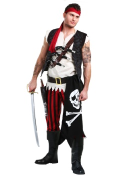 Traje de pirata de cubierta de hombre y traje de pirata