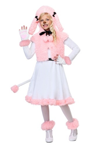 Disfraz infantil de poodle rosa