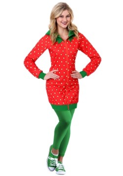 Vestido con capucha de fresa
