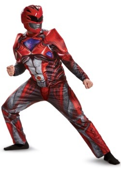 Disfraz de Power Rangers Movie Red Ranger Deluxe para hombre