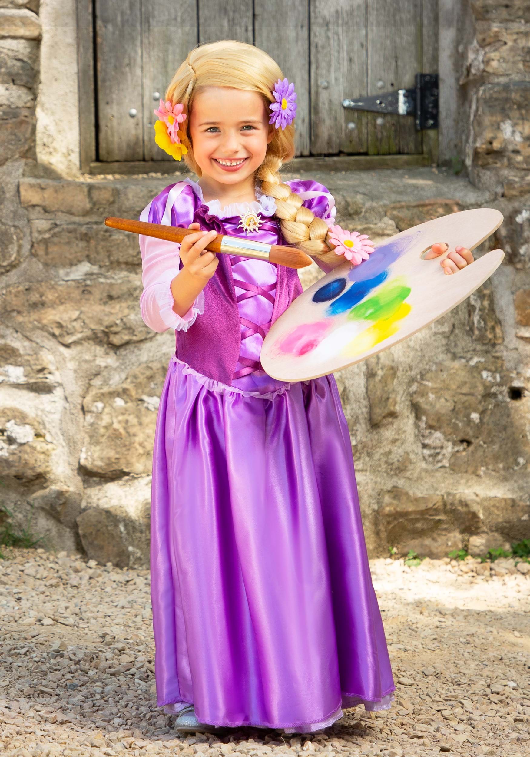misericordia jurado alto Disfraz clásico de Rapunzel para niña