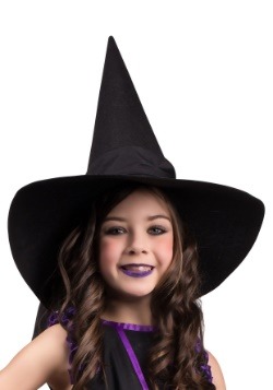 Sombrero de bruja infantil con lazo