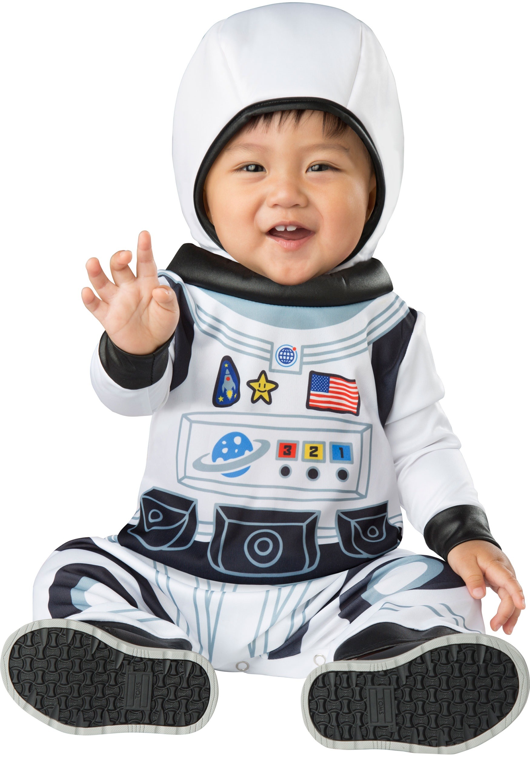 Disfraz de astronauta de la NASA con casco con visor móvil para niños XL  (12-14 años)