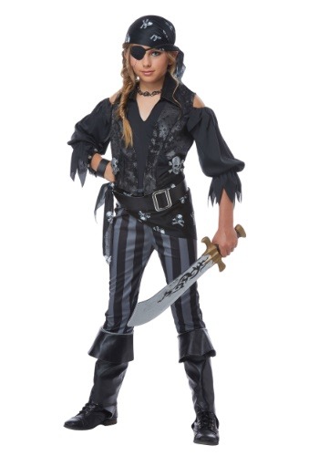 Disfraz de pirata rebelde para niña