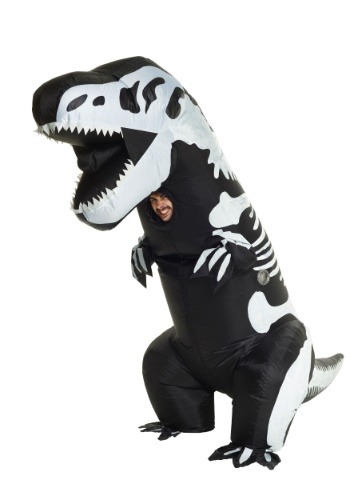 Disfraz inflable de esqueleto de T-Rex para adulto