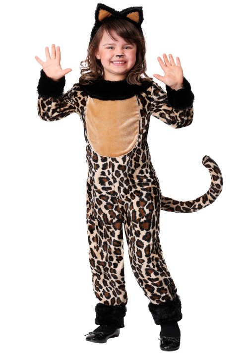 Disfraz de leopardo de lujo para niña