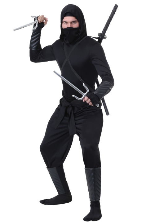 Adulto Stealth Shinobi Ninja Plus Size Costume