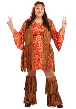 Disfraz de Hippie con flecos de mujer