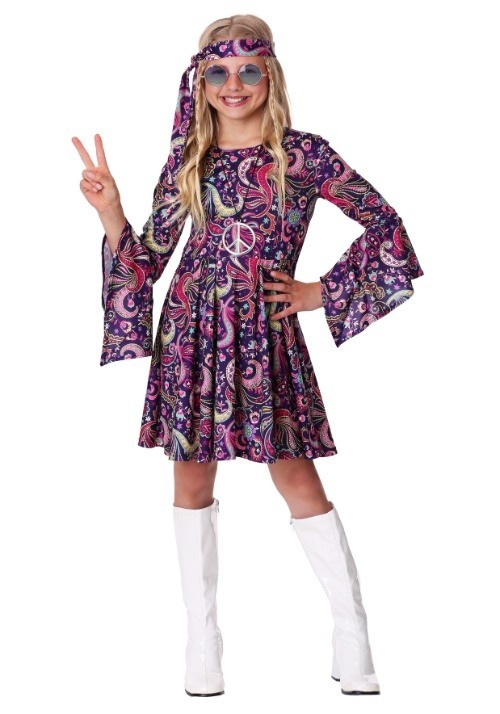Disfraz para niña de Woodstock Hippie