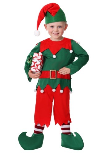 Disfraz de ayudante de Santa para niños pequeños