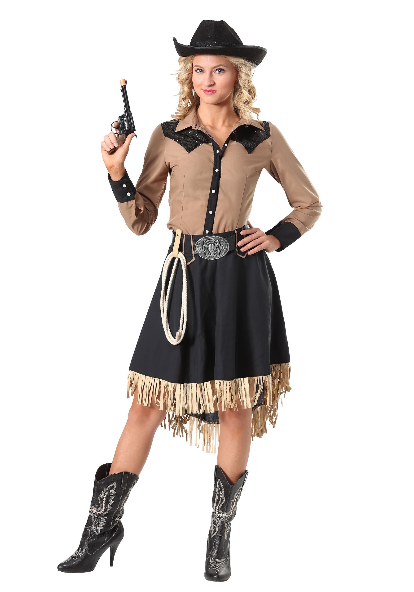 Disfraz vestido de cowgirl talla grande mujer: Disfraces adultos,y disfraces  originales baratos - Vegaoo