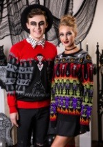 Suéter de Halloween para adulto monstruos de terror clásico