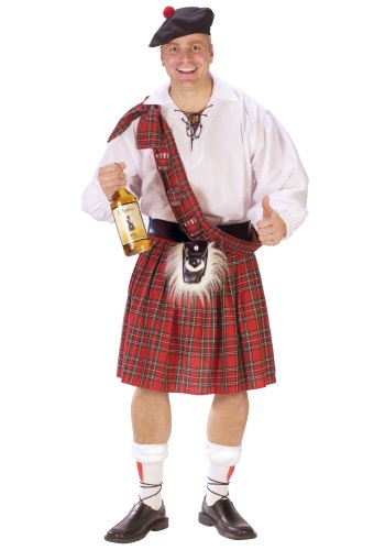 Disfraz de escocés con bebida