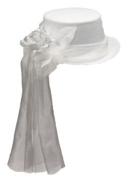 Sombrero de copa rosa fantasmal