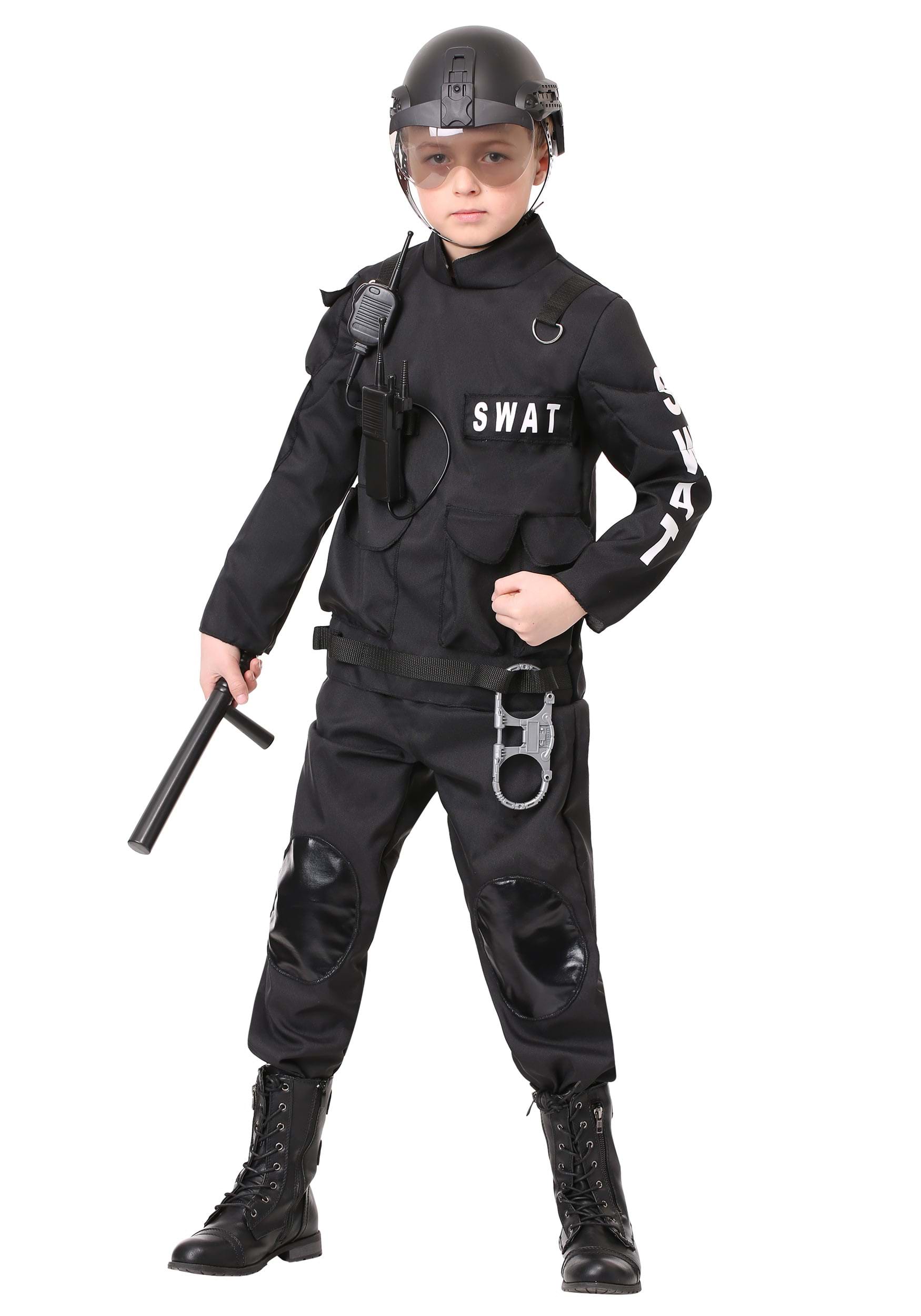  Disfraz de policía para niños S.W.A.T : Ropa, Zapatos y Joyería